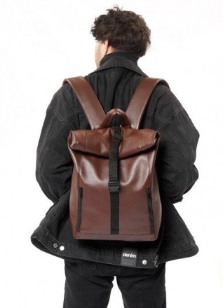 Великий рюкзак коричневий чоловічий спортивний, дорожній розкладний, для ноутбук. . фото 2