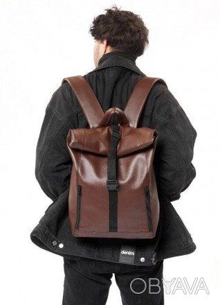 Великий рюкзак коричневий чоловічий спортивний, дорожній розкладний, для ноутбук. . фото 1