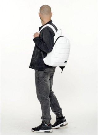 Чоловічий білий рюкзак стильний шкіряний.
Верх:якісна зносостійка водовідштовхув. . фото 5