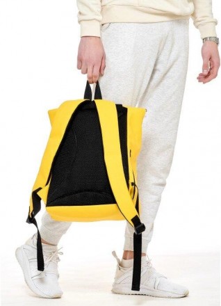 Чоловічий жовтий великий рюкзак місткий, розкладний дорожній, спортивний рюкзак . . фото 4