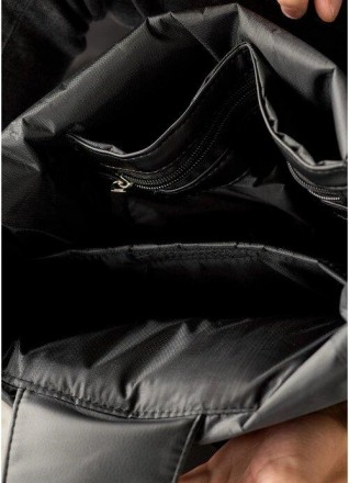 Чоловічий стильний рюкзак для ноутбука тканинний з чорно-білим принтом.
Аксесуар. . фото 5