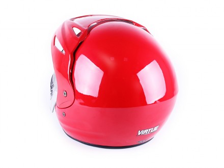 шлем открытый, цвет красный, тип застежки быстрой фиксации, с козырьком, размер . . фото 3