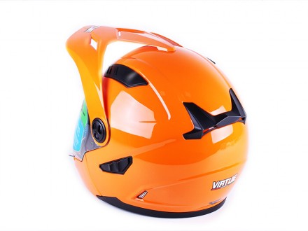 шлем закрытый (трансформер), со встроенными очками, оранжевый, размер L (59/60),. . фото 4