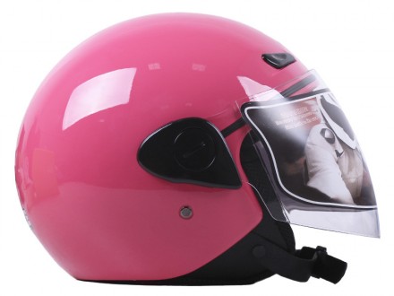 шлем интеграл, цвет розовый, размер S (55/56), тип застежки быстрой фиксации, пр. . фото 4