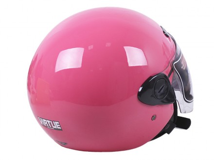 шлем интеграл, цвет розовый, размер S (55/56), тип застежки быстрой фиксации, пр. . фото 3