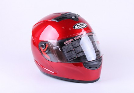 шлем закрытый интеграл, со встроенными очками, красный, размер S (55/56), вес 99. . фото 2