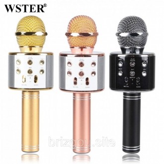 Бездротової Bluetooth Караоке мікрофон WS-858
Караоке Wester WS-858 поліпшена ве. . фото 7