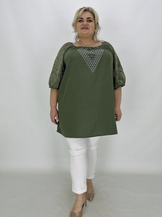 Опис товару
Туніка Ксюша великих розмірів - зручний та стильний одяг для жінок, . . фото 2