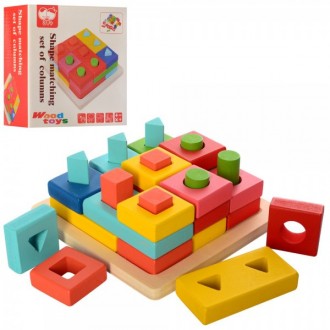 Деревянная игрушка Геометрика ББ MD-2345. Киев. фото 1