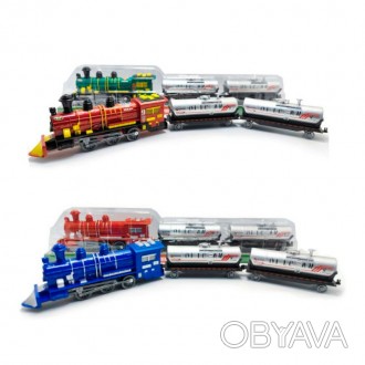 Поезд инертный 538-538B-2Y Поезд инертный 538-538B-2Y - игрушка, имитирующая нас. . фото 1