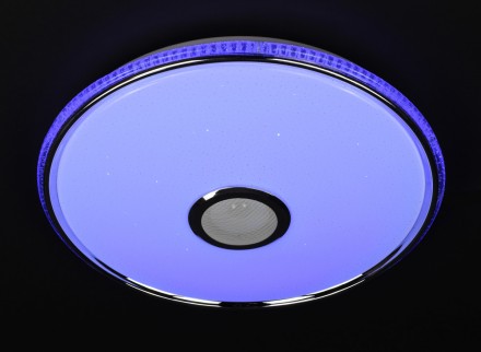 Люстра LED з RGB-підсвічуванням та Bluetooth колонкою 40 см діаметром - відмінни. . фото 6