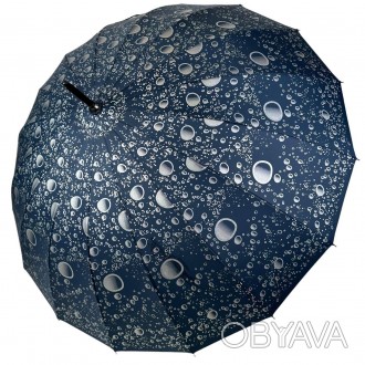 Зонтик трость на 16 карбоновых спиц - надежный защитник от дождя и ветра. Данный. . фото 1