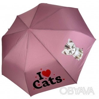 Детский веселый зонт с изображением кошек из серии "I♥Cats" порадует и защитит в. . фото 1