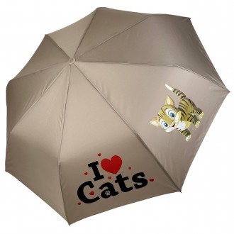 Детский веселый зонт с изображением кошек из серии "I♥Cats" порадует и защитит в. . фото 2