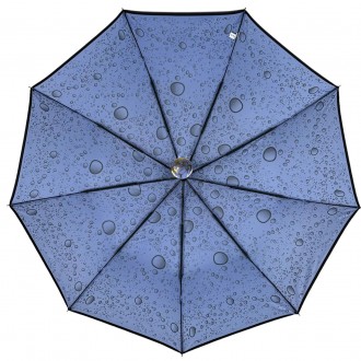 Женский зонт полуавтомат от Toprain с лаконичным принтом в виде пузырей. Такой а. . фото 5