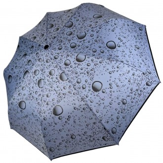 Женский зонт полуавтомат от Toprain с лаконичным принтом в виде пузырей. Такой а. . фото 2