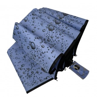 Женский зонт полуавтомат от Toprain с лаконичным принтом в виде пузырей. Такой а. . фото 6