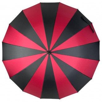 Однотонный зонтик трость на 16 карбоновых спиц - надежный защитник от дождя и ве. . фото 4