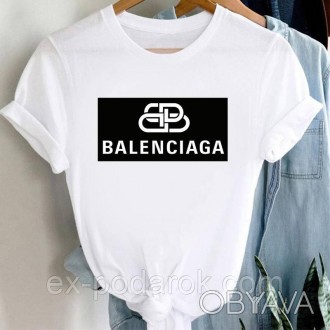 Весь ассортимент футболок смотрите в 
 
Женская футболка Баленсиага "Balenciaga". . фото 1