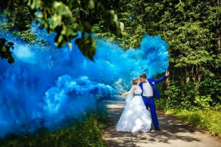 Кольоровий дим для фотосесії Блакитний Maxsem MA0511 BLUE SKY, 60 сек, димова ша. . фото 11