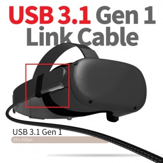 Кабель USB 3.1 - type С, 5 метрів, в оплетці кабель Oculus Link для Oculus Quest. . фото 9