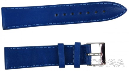 Ремешок кожаный для часов Mykhail Ikhtyar, Украина ширина 20 мм синий S20-308S b. . фото 1