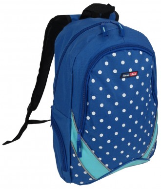 Молодежный рюкзак 25L SemiLine синий в горошек
Описание товара:
	Рюкзак выполнен. . фото 3