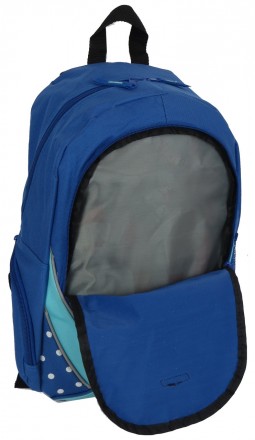 Молодежный рюкзак 25L SemiLine синий в горошек
Описание товара:
	Рюкзак выполнен. . фото 7