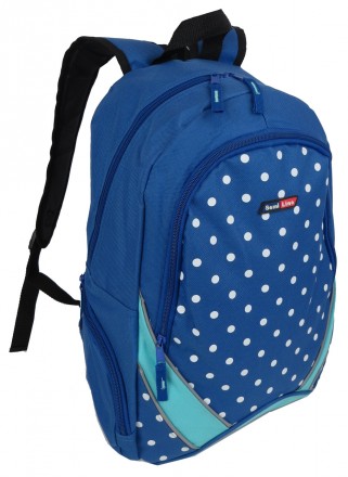Молодежный рюкзак 25L SemiLine синий в горошек
Описание товара:
	Рюкзак выполнен. . фото 4