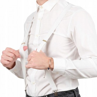 Мужские подтяжки для брюк Y-образные Martom 100 на 2,5 см BQ6A white белые
Описа. . фото 11