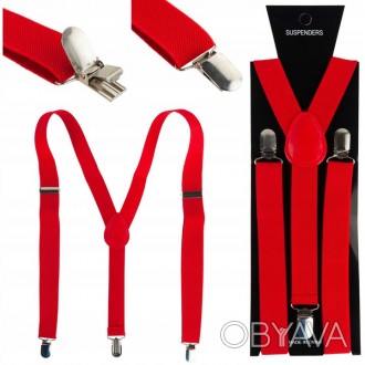 Мужские подтяжки для брюк Y-образные Martom 100 на 2,5 см BQ6A red, красные
Опис. . фото 1