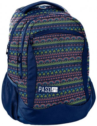 Городской рюкзак PASO на 20 литров 18-2808PC16 синий
Описание:
	Контрастный лого. . фото 2