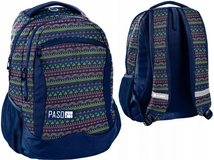 Городской рюкзак PASO на 20 литров 18-2808PC16 синий
Описание:
	Контрастный лого. . фото 3