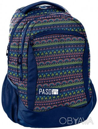 Городской рюкзак PASO на 20 литров 18-2808PC16 синий
Описание:
	Контрастный лого. . фото 1