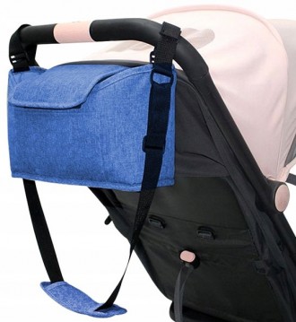 Сумка, органайзер для мам с фиксацией на детскую коляску синяя
Универсальный и п. . фото 3
