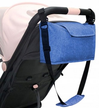 Сумка, органайзер для мам с фиксацией на детскую коляску синяя
Универсальный и п. . фото 2