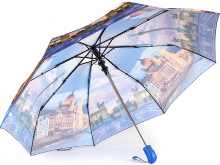 Женский зонт полуавтомат SL синий PODSL21303-2
Описание товара:
	Материал: понж.. . фото 3