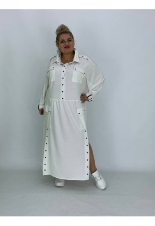 Платье Кнопочка для женщин больших размеров - удобное и стильное решение для пов. . фото 3