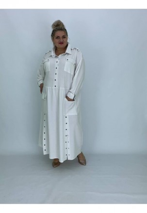 Платье Кнопочка для женщин больших размеров - удобное и стильное решение для пов. . фото 2