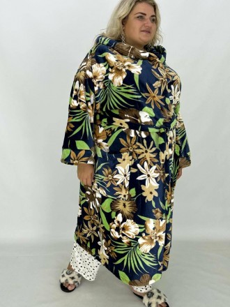 Теплий Махровий Жіночий Халат Квітка
Цей жіночий халат Квітка створена, щоб прин. . фото 5