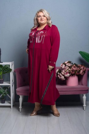 Стильна трикотажна сукня "Фенді Рома" - це модний та зручний одяг для жінок вели. . фото 2