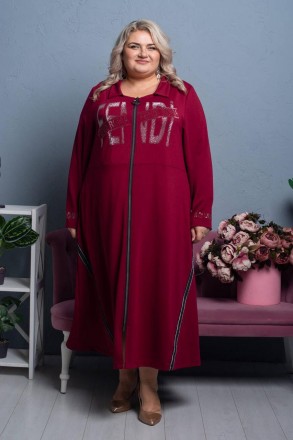 Стильна трикотажна сукня "Фенді Рома" - це модний та зручний одяг для жінок вели. . фото 4
