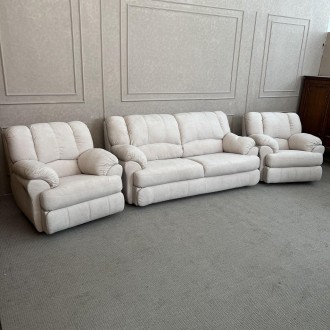 Комплект новый
В комплект входит трехместный раскладной диван и 2 кресла реклайн. . фото 3