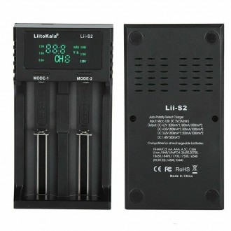 LiitoKala Lii S2 – багатофункціональний, 2-канальний зарядний пристрій із двома . . фото 3