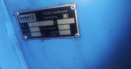 Babatz A20-H10
ДШВ 900*680*800

Производительность 2060л/мин.
Макс давление . . фото 8