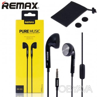 Навушники вкладиші REMAX RB-303 - відмінний вибір навушників у своїй ціновій кат. . фото 1