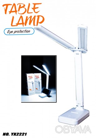 Настольная светодиодная двойная лампа на аккумуляторе с 3-мя режимами подсветки . . фото 1