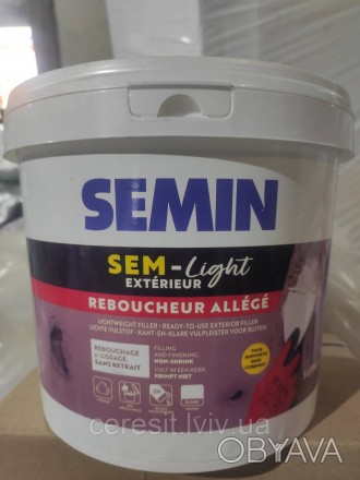  
 Semin SEM-LIGHT EXTERIEUR 
 Ця легка шпаклівка підходить для ремонтних робіт . . фото 1