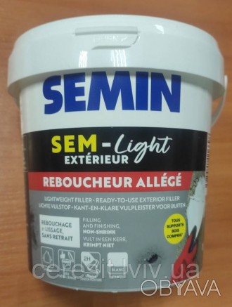 Semin SEM-LIGHT EXTERIEUR 
 Ця легка шпаклівка підходить для ремонтних робіт на . . фото 1
