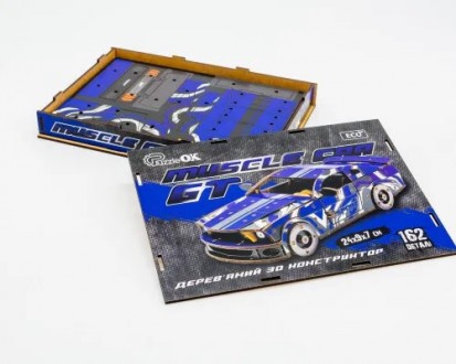 Деревянный 3D конструктор гоночный автомобиль Muscle Car Puz-00642 синий
Если вы. . фото 4
